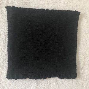 Black Ruffle Tube Top